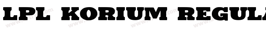 LPL Korium Regular字体转换